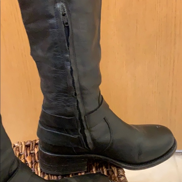 Women’s Black Leather Riding Boots sz. 7.5 - Picture 5 of 7